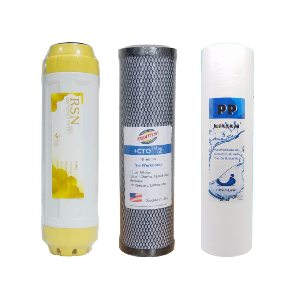 ไส้กรองน้ำ 3 ขั้นตอน UNI PURE  รุ่น FUN3S